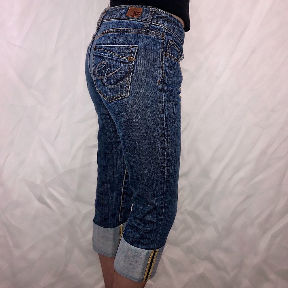 X2 Quality Denim Cuffed Jean Capris